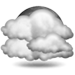 Mostly cloudy